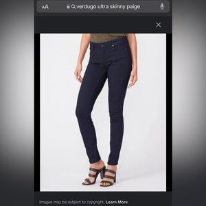 Paige Size 26 dark jeans skinny